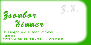 zsombor wimmer business card